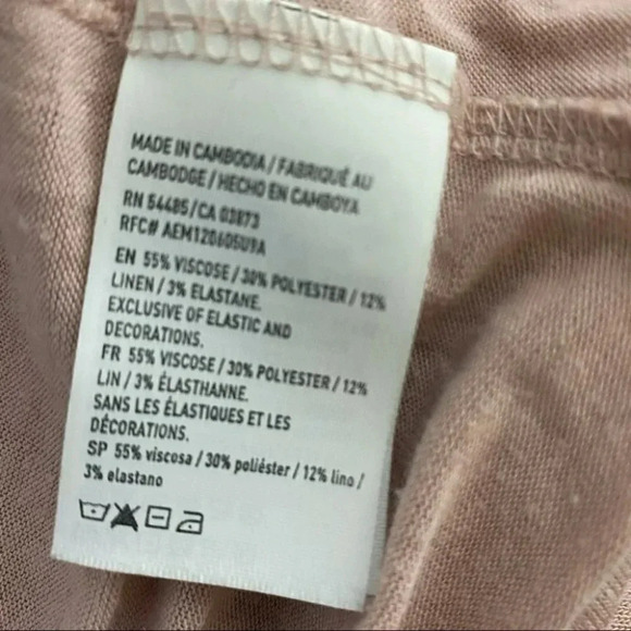 AEO L pink off the shoulder laced front top - Picture 5 of 5